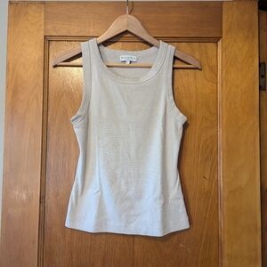 Michael Stars Beige Ribbed Tank Top| Size Small